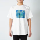 葉月あさこ(風椋)＠癒しの書【公式】のインクアート ブルー系 Regular Fit T-Shirt