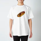 ぴーひゃら食べもの水彩画のホットドッグ水彩画 スタンダードTシャツ