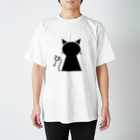 無水屋の鍵穴っぽい猫 (黒猫) Regular Fit T-Shirt