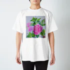 MYO ART の紫陽花ピンク スタンダードTシャツ