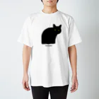 小鳥と映画館の猫背の黒猫ちゃん Regular Fit T-Shirt