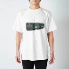 ぼんやり商会 SUZURI店の緑の電車さん ｡ｏＯ スタンダードTシャツ