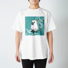 white-cockatooの花とキバタン Regular Fit T-Shirt