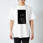 ねこのきまぐれの透けちゃったくつろぎブルー スタンダードTシャツ