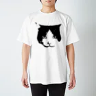 ハチワレちゃんのハチワレ猫　モノクロ01 Regular Fit T-Shirt