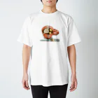 kaoru@nekomangakakuyoのお汁粉食べた？おしるこねこ Regular Fit T-Shirt