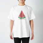 イラスト MONYAAT のスイカでスイカのドット絵 Regular Fit T-Shirt