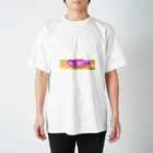 ムロイリコのチャリのケーキ完食の皿(白地Tシャツ用) Regular Fit T-Shirt