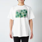 葉月あさこ(風椋)＠癒しの書【公式】のインクアート 緑の花 スタンダードTシャツ