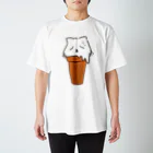 猫又ヨウのおみせやさんの溶け猫アイス Regular Fit T-Shirt