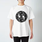 Ａ’ｚｗｏｒｋＳの合わせ髑髏二つ巴 黒（オリジナル家紋シリーズ） Regular Fit T-Shirt
