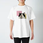 三毛猫の朝と黒猫の夜@好奇心倶楽部の朝は宇宙人と交信中 Regular Fit T-Shirt