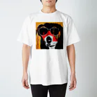 KiriyaMartのバスキア画風サングラス犬 Regular Fit T-Shirt