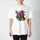 おいしいのサメと猫のバカンス Regular Fit T-Shirt