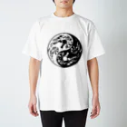 Ａ’ｚｗｏｒｋＳの陰陽二連髑髏 反転（オリジナル家紋シリーズ） Regular Fit T-Shirt