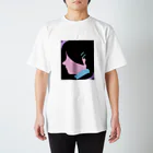 Sea of Grassの黒髪少女の横顔 Regular Fit T-Shirt