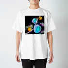 TɐKAyꓵK𝓲の『回る地球と転がる木星』 スタンダードTシャツ