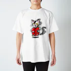 後ろ向きのボールの猫 Regular Fit T-Shirt