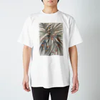 Chiyon 水彩とお花のアートの棕櫚の日光浴 スタンダードTシャツ