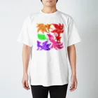 ❀花狐庵❀-HanaKoAn-の「百歳」Series * Fox!!Fox!!Fox!!"KonZukushi"haru Regular Fit T-Shirt