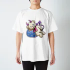 Blue Regionのデリバリーなんもしないクマちゃん スタンダードTシャツ