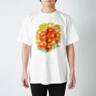 SUZURI.KEY-CHANの7月17日の誕生日花は「百日草」です！ Regular Fit T-Shirt