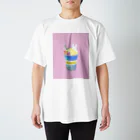 ウサトリエのうさぎcafeーブルーハワイー スタンダードTシャツ