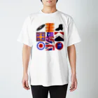 fab chic ファブシックの賑やかファブモチーフ Regular Fit T-Shirt