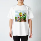 須田ふくろうのキャンドルくんとライトくん　流しそうめん Regular Fit T-Shirt