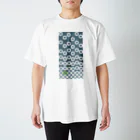 bonnylochの七宝繋ぎWhite_@LightGreen Regular Fit T-Shirt