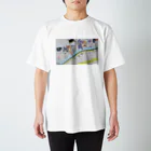 Toshiyuki Maeda　まちかど読書会のねこ電車 Regular Fit T-Shirt