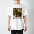 ボートレースと料理好きの食いしん坊クッション スタンダードTシャツ