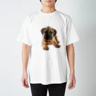 【CPPAS】Custom Pet Portrait Art Studioのブルマスティフの可愛い子犬 Regular Fit T-Shirt