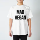 0.00%VEGAN SHOPのmad vegan（黒文字） Regular Fit T-Shirt