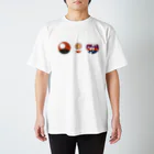 日下田の【まあるい花札】月花見 Regular Fit T-Shirt