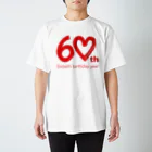 京都市立旭丘中学校昭和50年〜53年の旭丘中学1978年卒還暦Tシャツ赤文字 スタンダードTシャツ