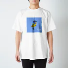 【全盲の絵描き】オバケのタムタムの【全盲の画家】ルリビタキ スタンダードTシャツ