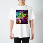 u3uのらいち眉くまとらチューリップ(紫) Regular Fit T-Shirt