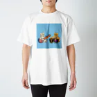 yamame1000ninのインド音楽猫 Regular Fit T-Shirt