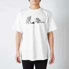 モルTの鳥獣戯画　ウサギカエル　カーリング2018春夏モデル スタンダードTシャツ