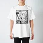 kobushi_itasanの板さんの「職人よぉ！」Tシャツ（白） スタンダードTシャツ