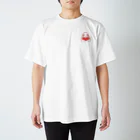 utouch_のハートうさぎ【ふちチェック】 Regular Fit T-Shirt