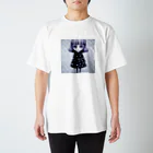 GirlyPopの水玉模様の女の子 スタンダードTシャツ