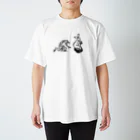 モルTの鳥獣　ウサギとカエル　乗り物「つぎ乗らせて！」 Regular Fit T-Shirt