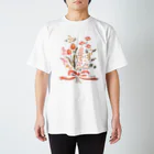 ＊momochy shop＊の花束とうさぎ Regular Fit T-Shirt