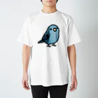 Cody the LovebirdのChubby Bird サザナミインコ　ブルー Regular Fit T-Shirt