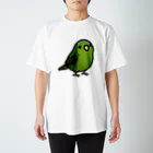 Cody the LovebirdのChubby Bird サザナミインコ　グリーン Regular Fit T-Shirt