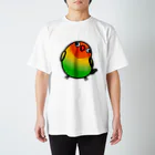 Cody the LovebirdのChubby Bird ルリゴシボタンインコ スタンダードTシャツ