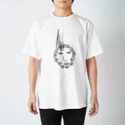 CONTE. suzuri店のT01-Ear human being-BL Regular Fit T-Shirt