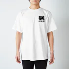 SK Strikethrough(666)のSK Strikethrough(666) Clothing - First Line White Regular Fit T-Shirt